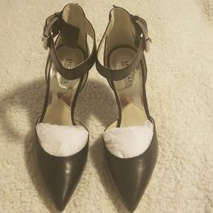 Michael Kors Black Brinkley Ankle Strap Heels